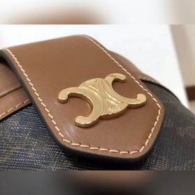 CELINE Осенняя круглая сумка из искусственной кожи, средний разме