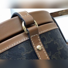 CELINE Осенняя круглая сумка из искусственной кожи, средний разме