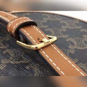 CELINE Осенняя круглая сумка из искусственной кожи, средний разме