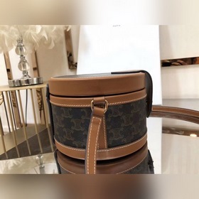 CELINE Осенняя круглая сумка из искусственной кожи, средний разме