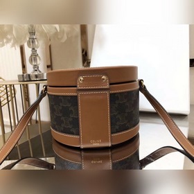 CELINE Осенняя круглая сумка из искусственной кожи, средний разме