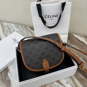 Сумка Celine CELINE FOLCO TRIOMPHE из парусины, средний размер А
