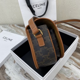 Сумка Celine CELINE FOLCO TRIOMPHE из парусины, средний размер А