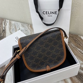 Сумка Celine CELINE FOLCO TRIOMPHE из парусины, средний размер А