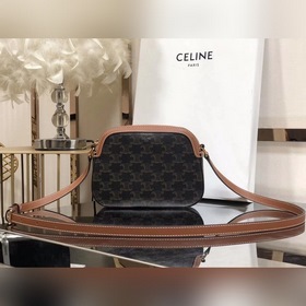 CELINE TRIOMPHE Маленькая сумка для фотоаппарата из парусины Ретр