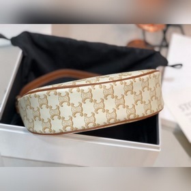 Celine Белая сумка AVA TRIOMPHE из парусины Сумка под мышкой в ст