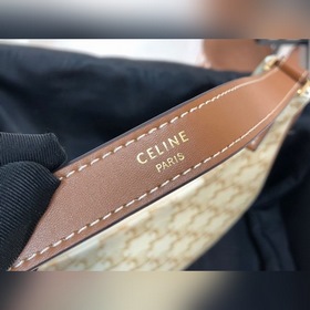 Celine Белая сумка AVA TRIOMPHE из парусины Сумка под мышкой в ст