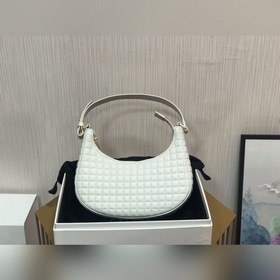 CELINE AVA стеганая сумка из овечьей кожи, белая, ретро-сумка по