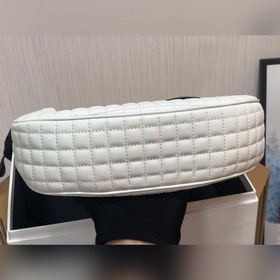 CELINE AVA стеганая сумка из овечьей кожи, белая, ретро-сумка по
