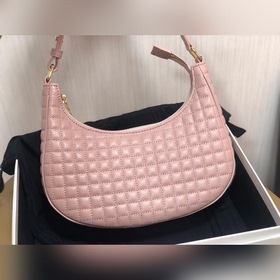 CELINE AVA стеганая сумка из овечьей кожи, розовая, ретро-сумка