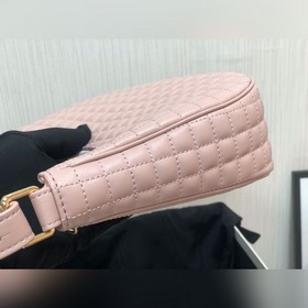 CELINE AVA стеганая сумка из овечьей кожи, розовая, ретро-сумка 
