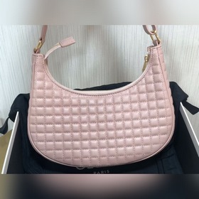 CELINE AVA стеганая сумка из овечьей кожи, розовая, ретро-сумка 