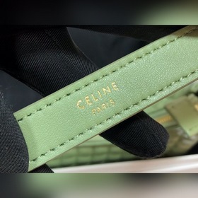 CELINE AVA стеганая сумка из овечьей кожи, зеленая, ретро-сумка 