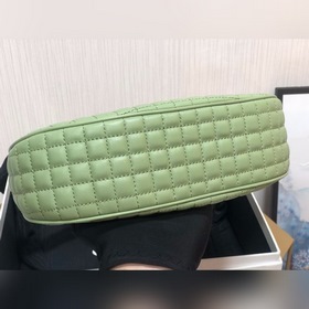 CELINE AVA стеганая сумка из овечьей кожи, зеленая, ретро-сумка 