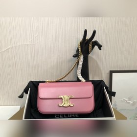 CELINE Маленькая сумка из блестящей кожи с цепочкой Маленькая су