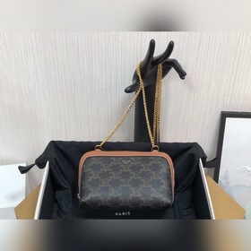 Сумка Celine с логотипом из овечьей кожи на цепочке Артикул： 10E3