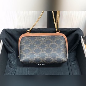 Сумка Celine с логотипом из овечьей кожи на цепочке Артикул： 10E3