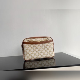 Celine TRIOMPHE CANVAS с логотипом PATAPANS, сумка с цепочкой, б/