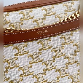 Celine TRIOMPHE CANVAS с логотипом PATAPANS, сумка с цепочкой, б/