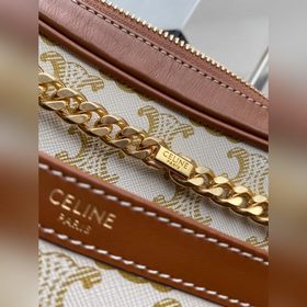 Celine TRIOMPHE CANVAS с логотипом PATAPANS, сумка с цепочкой, б/