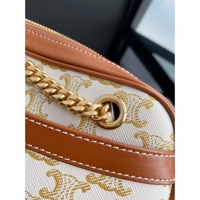Celine TRIOMPHE CANVAS с логотипом PATAPANS, сумка с цепочкой, б/