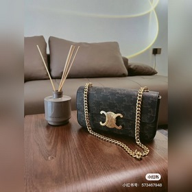 Celine Старинная цепочка Triomphe Сумка через плечо Лето приближа