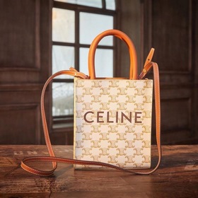 Celine CABAS TRIOMPHE холщовая сумка MiNi вертикальная Покрытая т