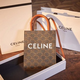 Celine CABAS TRIOMPHE холщовая сумка MiNi вертикальная Покрытая т