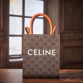 Celine CABAS TRIOMPHE холщовая сумка MiNi вертикальная Покрытая т