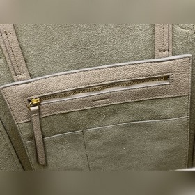 Celine Маленькая сумка из мягкой кожи с зернистой текстурой Артик