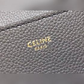 CELINE Сумка-бакет из кожи с текстурой личи, большой размер, с т