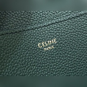 CELINE Сумка-бакет из кожи с текстурой личи, большой размер, с т