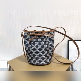 CELINE Сумка с вышивкой Triumphal Arch Сумка из джинсовой ткани с