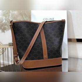 Сумка Celine TRIOMPHE из парусины среднего размера 61% пропитанна