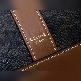 Сумка Celine TRIOMPHE из парусины среднего размера 61% пропитанна