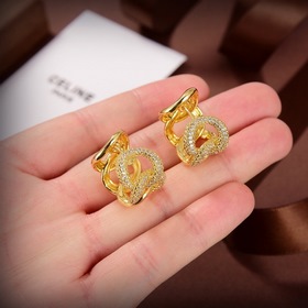 Серьги Celine с художественным дизайном Гравированный узор из лат