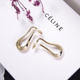 CELINE Lemaire минималистичные сережки из металла в холодном стил