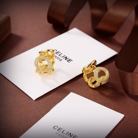 Новые серьги Celine с художественным дизайном Гравированный узор