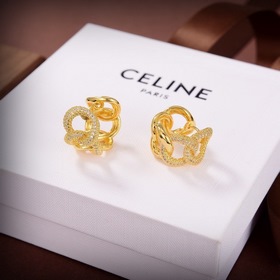 Новые серьги Celine с художественным дизайном Гравированный узор