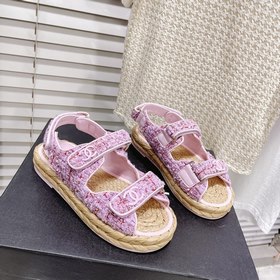 CHANEL Женские модные и удобные сандалии Верх из хлопкового плете