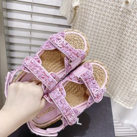 CHANEL Женские модные и удобные сандалии Верх из хлопкового плете