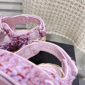 CHANEL Женские модные и удобные сандалии Верх из хлопкового плете