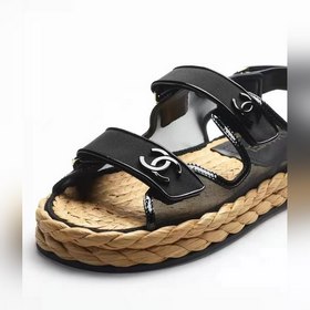 CHANEL Женские модные и удобные сандалии Верх из хлопкового плете