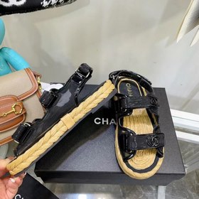CHANEL Женские модные и удобные сандалии Верх из хлопкового плете