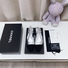 CHANEL Классическая модель на толстом каблуке с квадратным носком