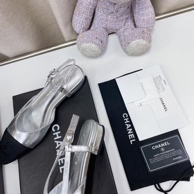 CHANEL Классическая модель на толстом каблуке с квадратным носком