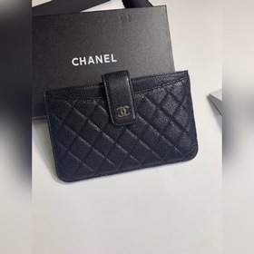 Chanel Кожаный кошелек с застежкой виде икры, модель № 25328 (зол