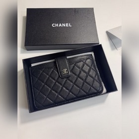 Chanel Кожаный кошелек с застежкой виде икры, модель № 25328 (зол