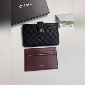 Chanel Кожаный кошелек с застежкой виде икры, модель № 25328 (зол