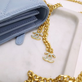 CHANEL Франк серия мини-сумка на цепочке из кожи ягненка Размеры